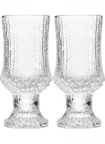 2-Piece Dishwasher Safe Wine Glass Clear