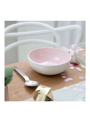4-Piece It's My Match Powder Blossom Bowl Set White/Pink 3400ml