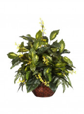 Forsythia Decorative Silk Plant Green/Brown