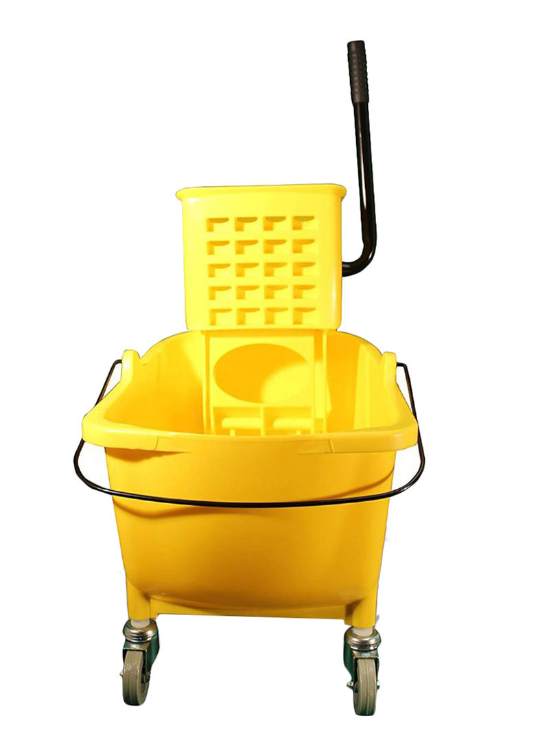 Side Press Wringer Mop Bucket Yellow/Black