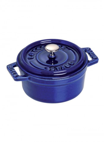 Steel Dutch Oven With Lid Blue 5.1x3.9x2.8inch