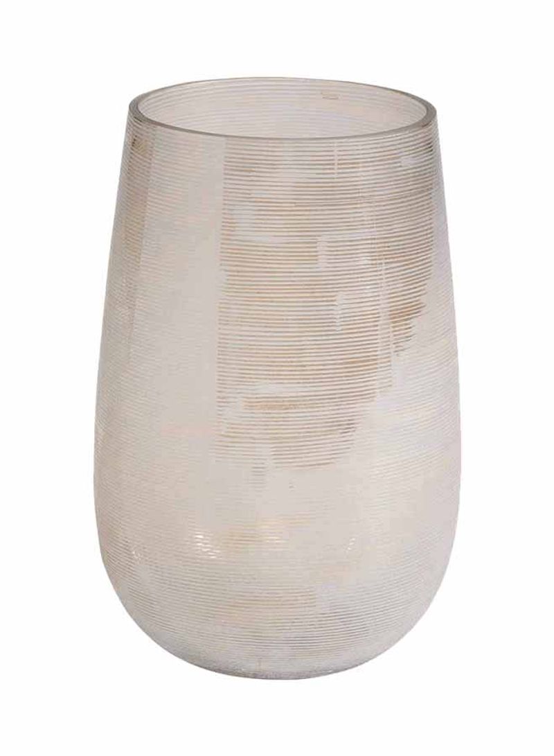 Decorative Etched Vase Champagne 20.32 x 32.385centimeter