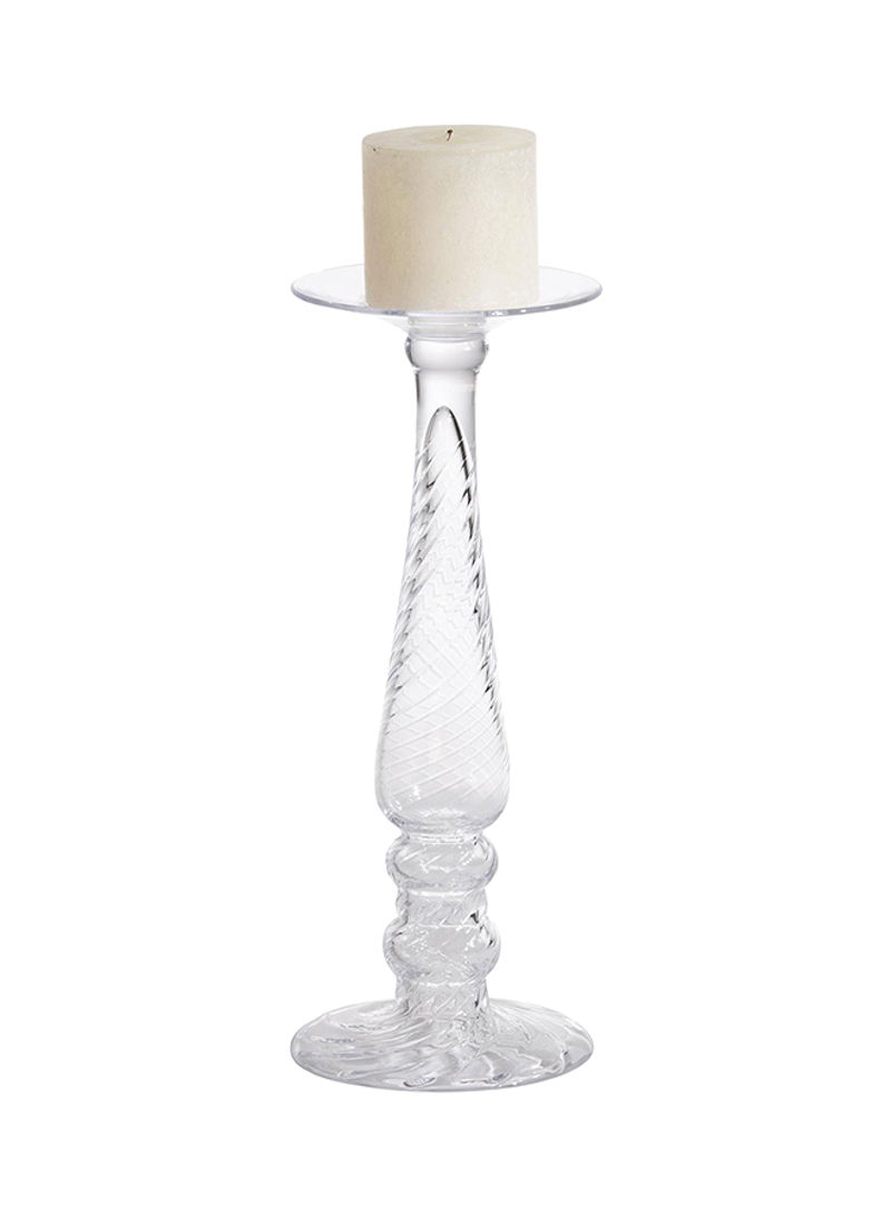 Swirled Candle Stand Clear 15.24 x 38.1centimeter