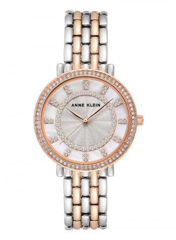 Women's Pearl Studded Water Resistance Analog Watch AK3799MPRT