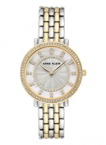 Women's Pearl Studded Water Resistance Analog Watch AK3799MPTT