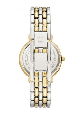 Women's Pearl Studded Water Resistance Analog Watch AK3799MPTT