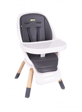 Eat And Learn 4-In-1 Convertible Wooden Baby High Chair, 6M-10Y, Grey