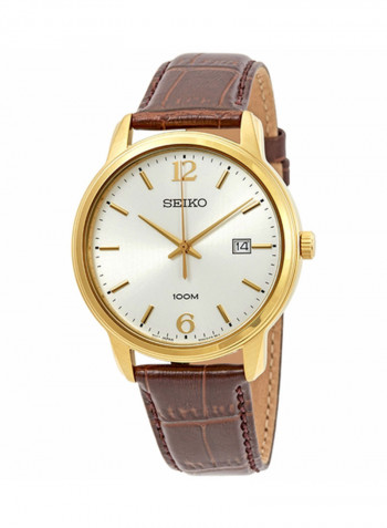 Men's Water Resistant Leather Analog Watch SUR266P1