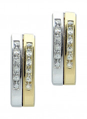 18 Karat Gold Rhinestone Embellished Earrings