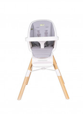 Eat And Learn 4-In-1 Convertible Wooden Baby High Chair, 6M-10Y, Silver