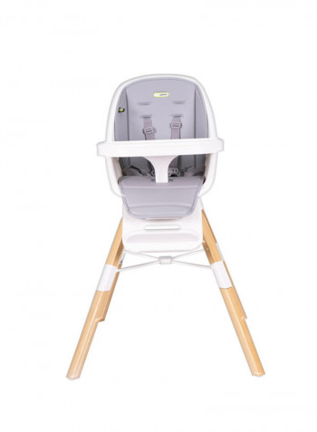 Eat And Learn 4-In-1 Convertible Wooden Baby High Chair, 6M-10Y, Silver