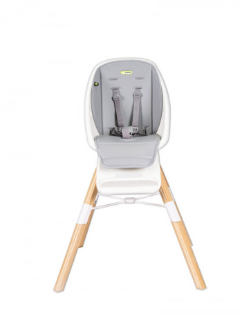 Eat And Learn 4-In-1 Convertible Wooden Baby High Chair, 6M-10Y, Silver