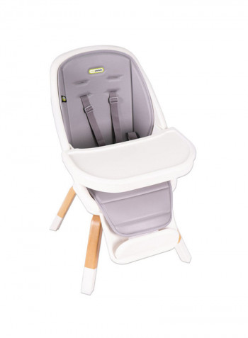 Eat And Learn 4-In-1 Convertible Wooden Baby High Chair, 6M-10Y, Silver