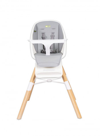 Eat And Learn 4-In-1 Convertible Wooden Baby High Chair, 6M-10Y, Silver