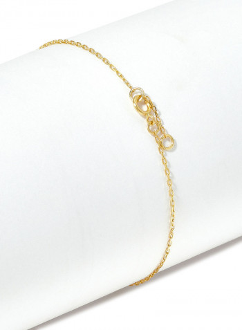 18 Karat Gold Mother Of Pearl Single Stone Bracelet