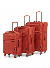 Lite Softside 3 Piece Luggage Trolley Set Orange reviews Lite Softside 3 Piece Luggage Trolley Set Orange