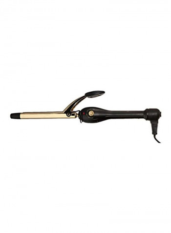 Professional Spring-Grip Curling Iron Black/Gold