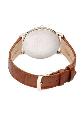 Men's Leather Analog Wrist Watch AR1133-15A