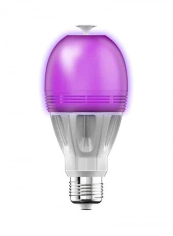 Color LED Bulb With Bluetooth Aroma Diffuser White/Purple 153x68millimeter