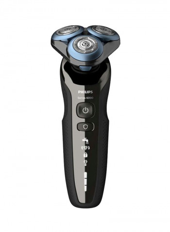 4-Piece Series 6000 Wet And Dry Electric Shaver Kit Black/Blue