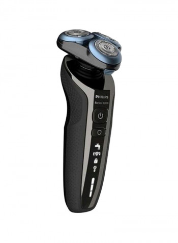 4-Piece Series 6000 Wet And Dry Electric Shaver Kit Black/Blue