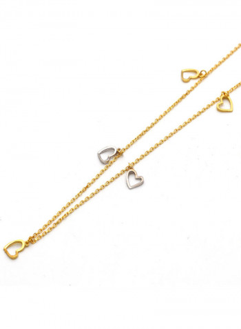 18 Karat Gold Heart Design Necklace