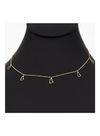 18 Karat Gold Heart Design Necklace