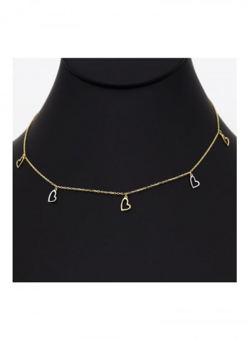 18 Karat Gold Heart Design Necklace