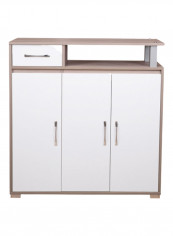 Compact 3-Doors Shoe Cabinet Multicolour 110 x 115 x 40centimeter