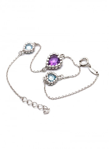 18k Gold Heart Adjustable Size Bracelet