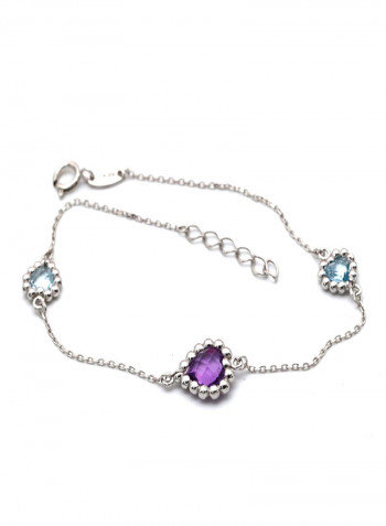 18k Gold Heart Adjustable Size Bracelet