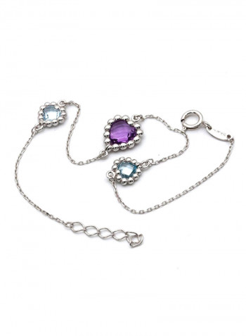 18k Gold Heart Adjustable Size Bracelet