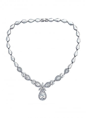 925 Sterling Silver Cubic Zirconia Studded Jewellery Set