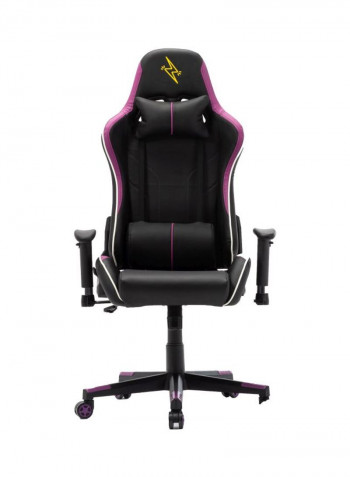 Gaming Chair Office Chair With High Back and Lumbar Cushion Black/Purple 84x65.5x29cm