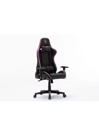 Gaming Chair Office Chair With High Back and Lumbar Cushion Black/Purple 84x65.5x29cm