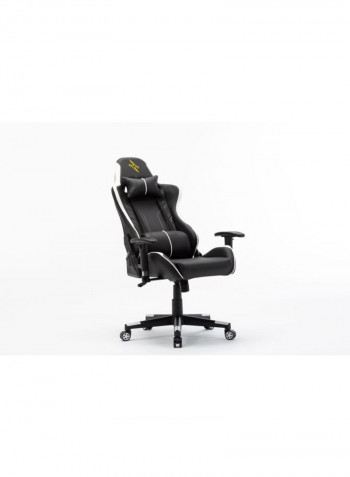 Gaming Chair Office Chair With High Back and Lumbar Cushion Black/White 84x65.5x29cm