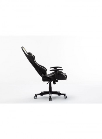 Gaming Chair Office Chair With High Back and Lumbar Cushion Black/White 84x65.5x29cm