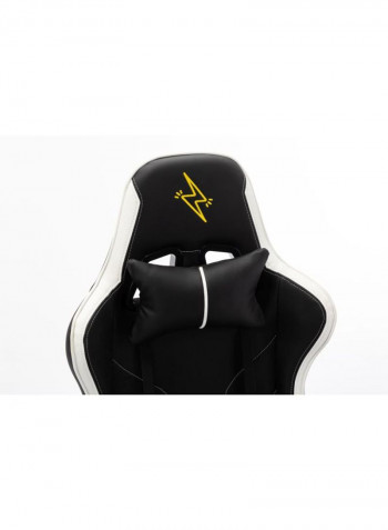 Gaming Chair Office Chair With High Back and Lumbar Cushion Black/White 84x65.5x29cm