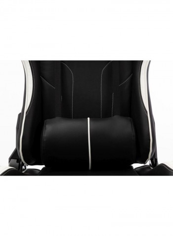 Gaming Chair Office Chair With High Back and Lumbar Cushion Black/White 84x65.5x29cm
