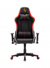High Back Gaming Chair With Lumbar Cushion Red/Black 65.5x84x29cm
