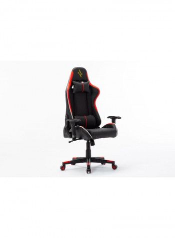 High Back Gaming Chair With Lumbar Cushion Red/Black 65.5x84x29cm