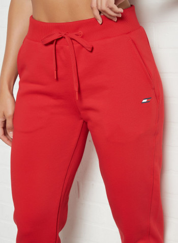 Regular Graphic Sweatpants Red