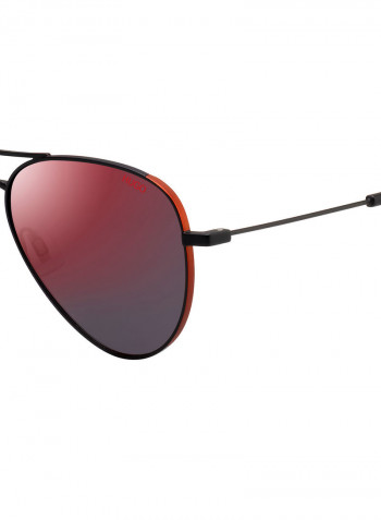 Men's Full Rim Rectangular Shaped Sunglasses - Lens Size: 59 mm