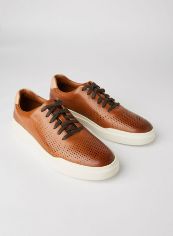 Grandpro Rally Laser Cut Sneakers British Tan / Ivor