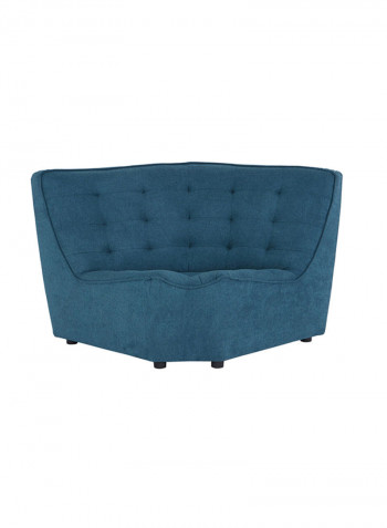 Burton Tufted Armless Corner Sofa Blue
