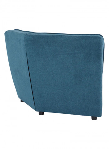 Burton Tufted Armless Corner Sofa Blue