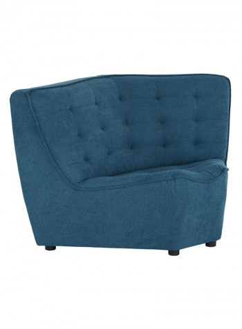 Burton Tufted Armless Corner Sofa Blue