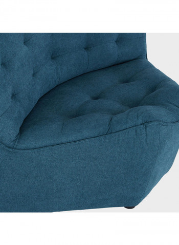 Burton Tufted Armless Corner Sofa Blue