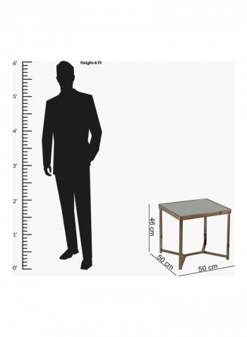 Devito End Table Gold 46 X 50 X 50cm