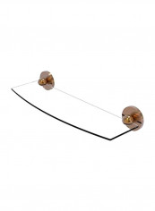 Floating Glass Shelf Gold/Clear 18inch reviews Floating Glass Shelf Gold/Clear 18inch